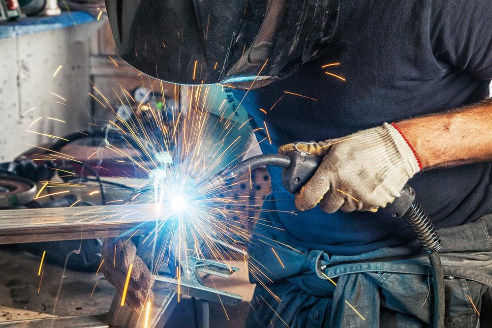 Worker Working With A Welding